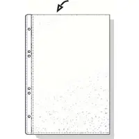 Hetzel Showtassen A6 Generfd Transparant 75 micron PP (Polypropeen) Boven 6 Gaten 50 Stuks
