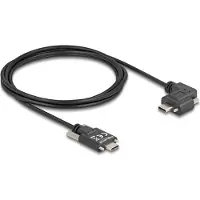DeLOCK USB 2.0 Cable USB Type-C male with screws to USB Type-C male with screws angled left / right PD 3.0 60 W 2 m