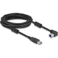 DeLOCK USB-A - USB-B haaks (boven) kabel | USB3.0 5 Gbps | 10W | zwart | 5 meter