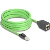 DeLOCK RJ45 Network Extension Cable Cat.6A plug to jack SF/UTP suitable for drag chains PUR (TPU) 5 m green