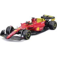 Bburago Voertuig met beeldje Burago Ferrari F1 coureur Alonso met helm Italiaanse GP Monza 75e verjaardag