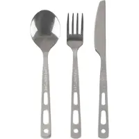 Lifeventure Stainless Steel Basic Bestekset, unisex, zilver.