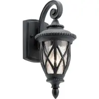 Kichler LED Wand Buitenlamp Admirals Cove | 1X E27 Max 60W | IP44 | Dimbaar | Textured Black