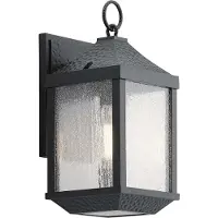 Kichler LED Wand Buitenlamp Springfield | 1X E27 Max 60W | IP44 | Dimbaar | Distressed Black