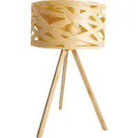 Näve Tafellamp Finja, hout licht, Woon-/ Eetkamer, Bamboe, tafellamp