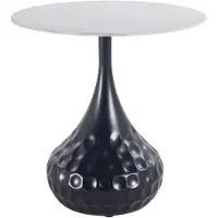 Ptmd Anna Antracite Metal Sidetable With Ceramic Top (Antraciet, 44x44x50 diameter: 44cm)