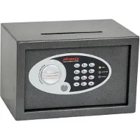 Phoenix Afstortkluis Maat 1 Veiligheidskluis met Elektronisch slot 10L Vela SS0801ED 200 x 310 x 200 mm Metallic grafiet