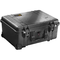 Peli 1560 zwarte trolley met schuim 517x392x229 mm