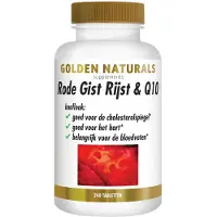 Golden naturals 2x Rode Gist Rijst & Q10 Vegan 240 tabletten