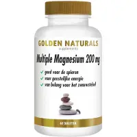 Golden naturals 2x Multiple Magnesium 200mg 60 tabletten