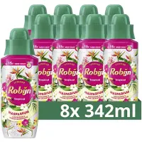 Robijn - Wasparfum - Tropical - tot 15x meer geur dan bij gebruik van alleen wasmiddel - 8 flessen x 342 ml