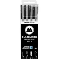 Molotow Blackliner Permanent Set 3 breit 4-teilig