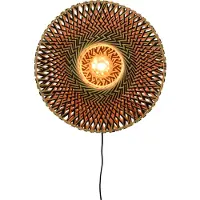 Good&Mojo &Mojo Wandlamp bali bamboe/zwart Ø44cm