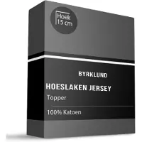 Byrklund Topper Hoeslaken Katoen - Jersey Stretch - Antraciet 140 x