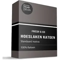 Fresh & Co Hoeslaken - Katoen - Antraciet 200 x 210/220 cm