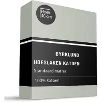 Byrklund Hoeslaken Katoen - Grijsgroen 90 x 200 cm / Grijsgroen