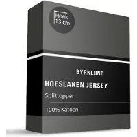 Byrklund Splittopper Hoeslaken Katoen - Jersey Stretch - Antraciet 160
