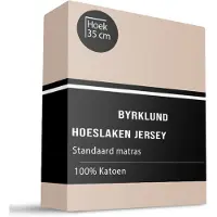 Byrklund Hoeslaken Katoen - Jersey Stretch - Oud Roze 180 x 200 cm