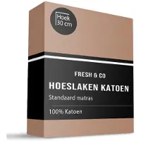 Fresh & Co Hoeslaken - Katoen - Taupe 90 x 210/220 cm