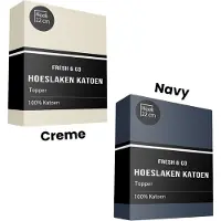 Fresh & Co Topper Hoeslaken - Katoen - Crème 90 x 200 cm