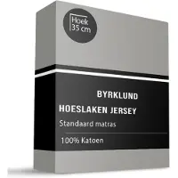 Byrklund Hoeslaken Katoen - Jersey Stretch - Taupe 140 x 200 cm