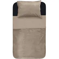Royal Textile Dekbedovertrek Velvet Piping - Taupe/Grijs - 140 x 200/220