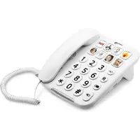 Geemarc Telecom PhotoPHONE 110 - Versterkte telefoon met fototoetsen - wit, Telefoon, Wit