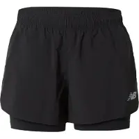 New Balance Sportbroek 'Essentials' zilvergrijs / zwart
