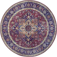 Nouristan Vloerkleed Anthea rond | kunstvezel paars 160x160 cm vloerkleden | NADUVI