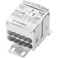Finder 9D.01.5.175.0210 Verdeler Wit 12-polig 16 mm² 175 A 1000 V/AC, 1500 V/DC Geleidertype: L, N, PE