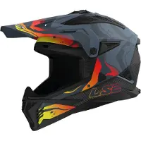 LS2 MX708 Fast II Wash Matt Donker Grijs Offroad Helm Maat XL