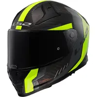 LS2 FF811 Vector II Carbon Grid Mat Zwart Fluo Geel Integraalhelm Maat L