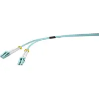 Renkforce RF-4769928 Glasvezel Optische vezel Aansluitkabel 3.00 m Aqua-blauw [1x LC-stekker - 1x LC-stekker] 50/125 µ Multimode OM3