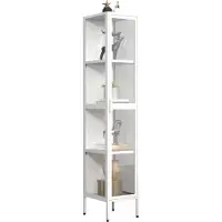 VCM Stalen vitrinekast Glazen vitrinekast Staande vitrinekast 160x30x35 Floka XL