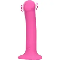 Loveline - Gladde Vibrator met Eikel en Zuignap - Roze