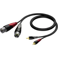 Procab CLA701 2x XLR Male - 2x RCA Male 3 Meter