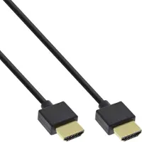 InLine Dunne HDMI kabel - versie 2.0 (4K 60Hz) / zwart - 0,50 meter