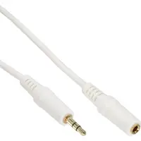 InLine 3,5mm Jack stereo audio verlengkabel - verguld / wit - 10 meter