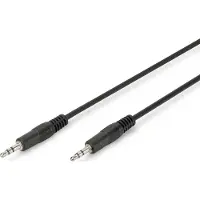 Digitus AK-510100-015-S Jackplug Audio Aansluitkabel [1x Jackplug male 3,5 mm - 1x Jackplug male 3,5 mm] 1.50 m Zwart R