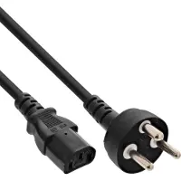 InLine - Câble d'alimentation - Afsnit 107-2-D1 pour power IEC 60320 C7 - 250 V - 10 A - 3 m - noir - Danemark