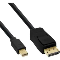 InLine Mini DisplayPort - DisplayPort kabel | DP1.2 (4K 60Hz) | HBR2 (21.6Gbit/s) | zwart | 0,30 meter