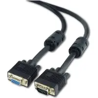 Cablexpert Premium VGA monitor verlengkabel met ferriet kernen - CU koper aders / zwart - 3 meter