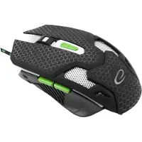 Esperanza MX207 COBRA - Souris - pour droitiers - optique - 6 boutons - filaire - USB - vert