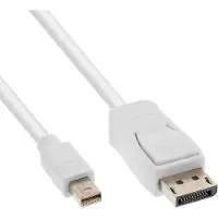 InLine Mini DisplayPort - DisplayPort kabel | DP1.2 (4K 60Hz) | HBR2 (21.6Gbit/s) | wit | 3 meter
