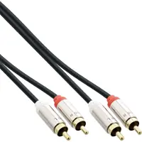 Strong Slim audiokabel 2x Cinch male / male, stereo, 0,5m