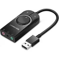 UGREEN - USB-A - External Stereo Sound Adapter with Microphone input.