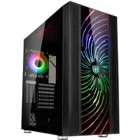 GAMERSWEAR Unity Adapt ARGB, Midi-toren, PC-behuizing, zwart, transparant, compatibel met ATX, EATX, micro ATX, Mini-ITX, materiaal: ABS, staal, gehard glas, geschikt voor gaming