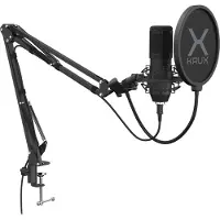 Krux EDIS 1000 netwerkkabel KRX0109 met popfilter en verstelbare arm - Zwart