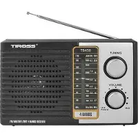 TIROSS Radio-ontvanger Tiross TS-458 (FM, AM), Radio, Zwart, Zilver