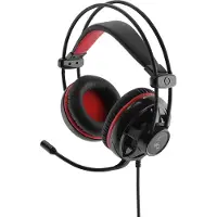 MediaRange Bedraad Koptelefoon Over het oor 3,5 mm Jack Noise-cancelling microfoon Met microfoon Stereo MRGS300 Zwart, rood
